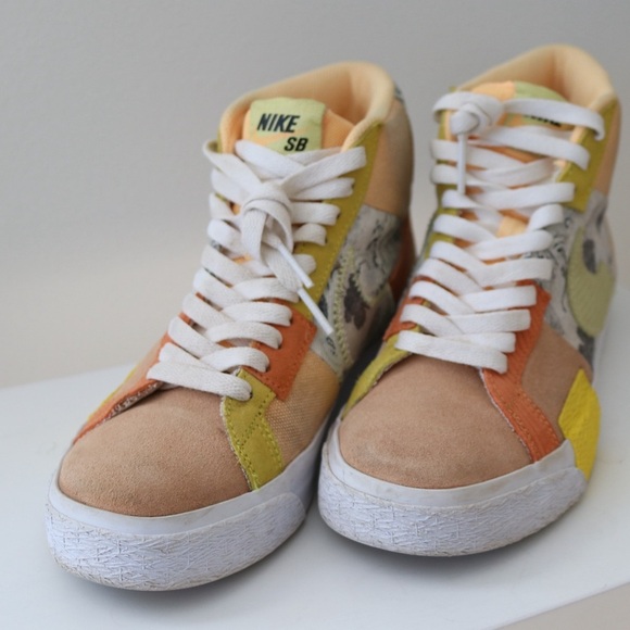 NIKE SB ZOOM BLAZER MID PREMIUM MELON TINT-CITRON TINT-WHITE SZ 5 [DM0859-800] - Picture 5 of 12